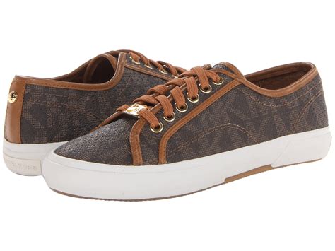 michael kors brown leather sneakers|michael kors low top sneakers.